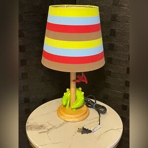 Retro Striped Dinosaur Table Lamp